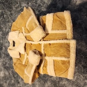 Vintage Brass Bullet Patch Leather coat